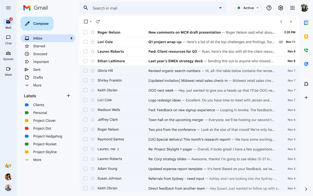 Gmail New Look 2024 Rhea Velvet